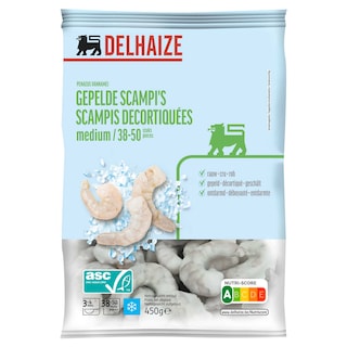 Delhaize | Garnaal | Gepeld met staart | M 38/50 