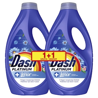 Dash | Platinum | Lessive | Liquide | Envolée d'air | 1+1 2 x 30 pc