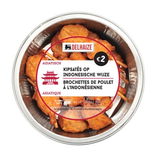 Delhaize | brochettes de poulet à l'indonésienne 