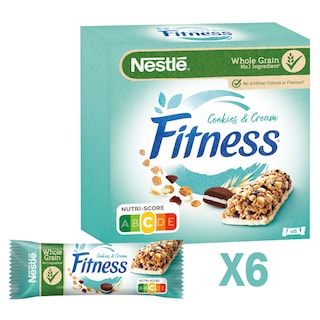 Nestlé | Fitness | Barre de céréales | Cookies&Cream | Lait 