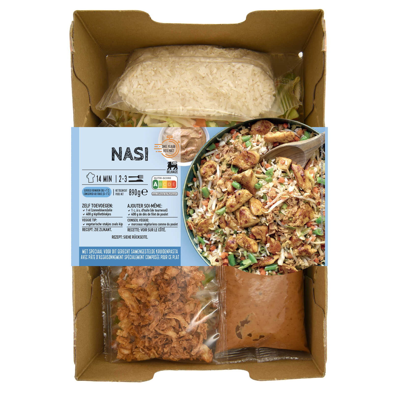 Delhaize Maaltijdbox | Versneden | Nasi