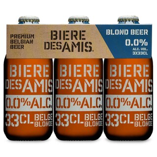 Bière des amis | Blond bier | 0% alc 3 x 33 cl