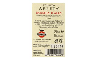 ITALIA PIEMONTE DOC | Arbeta Barbera D'Alba 2016 