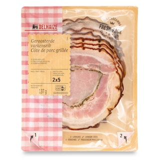 Delhaize | Geroosterde varkensrib +/- 150 gr