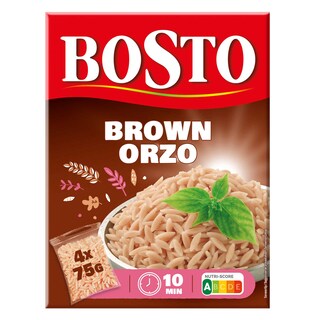 Bosto | Rijst | Orzo | Bruin | Kookbuiltje 4 x 75 gr