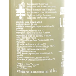 Delhaize | Raw Lemonade | Citron-Limette-Gingembre | Frais 50 cl