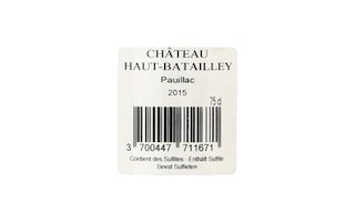 Chateau Haut-Batailley | Pauillac Grand Cru Classé | 2015 
