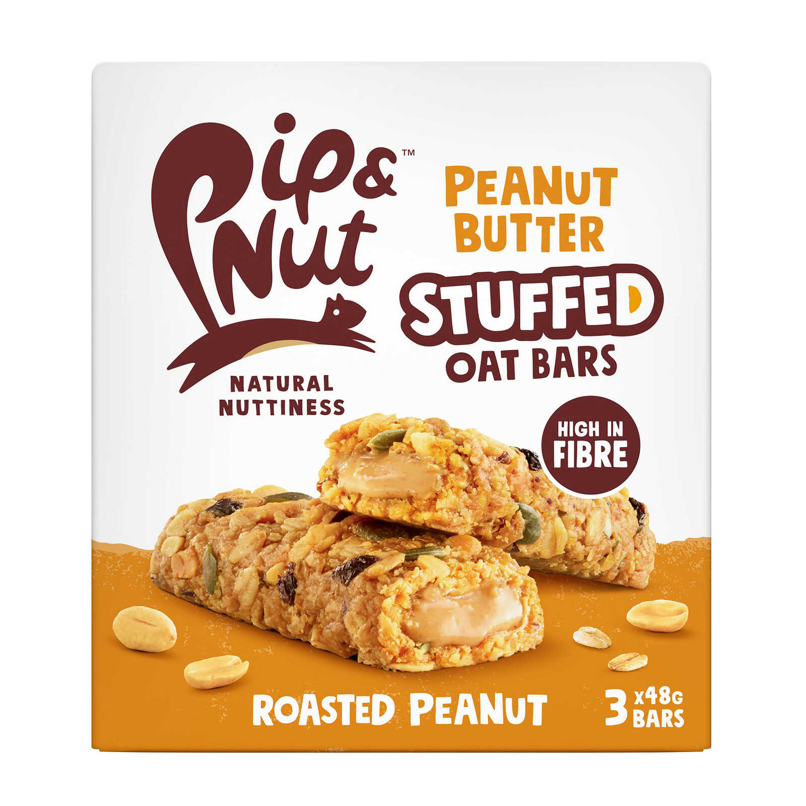 Pip&Nut Haverreep | Gevuld | Pindakaas