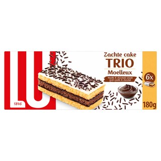 LU | Petit Moelleux | Cakes | Moelleux Trio | Vanille | Chocolat 180 gr