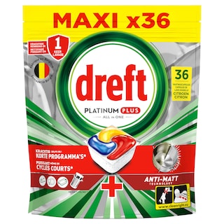 Dreft | Platinum Plus | All In One | Vaatwascapsules | Citroen 
