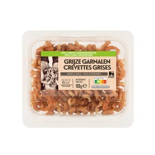 Delhaize | Crevettes grises | Fraîches | Décortiquées 100 gr