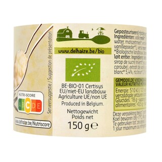 Delhaize | Bio | Riz au lait | Vanille | Bio 150 gr