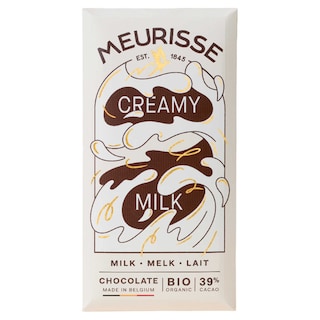 Meurisse | Chocolat au lait | Lait Onctueux | 39% | fairtrade | Bio 