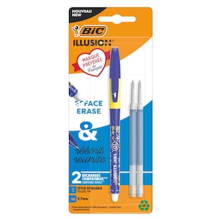 Bic | Stylo effaceur & 2 recharges 