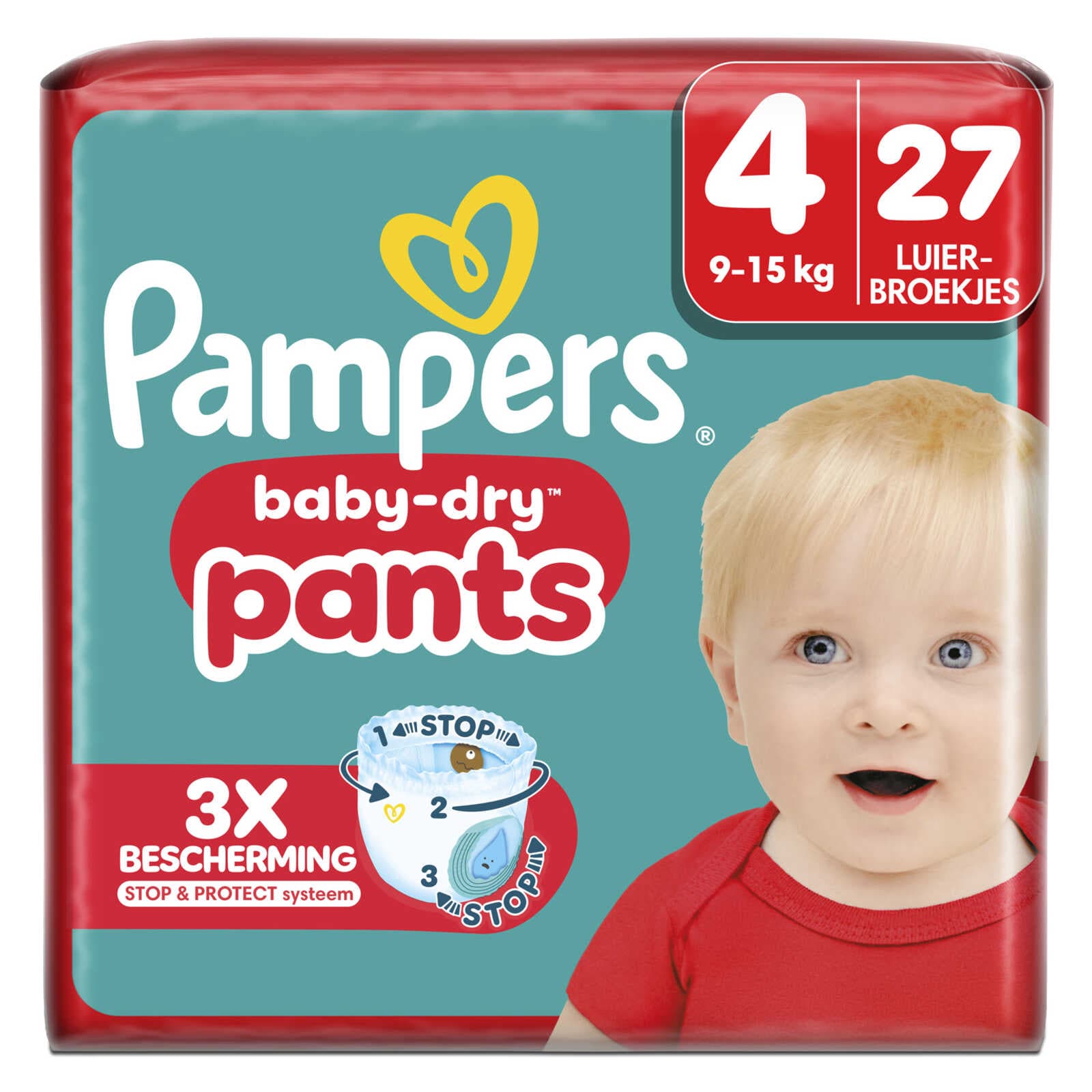 Pampers Baby-Dry Luiers Maat 4 – Maandbox 198 Luiers | Luierbroekjes voor zindelijkheidstraining