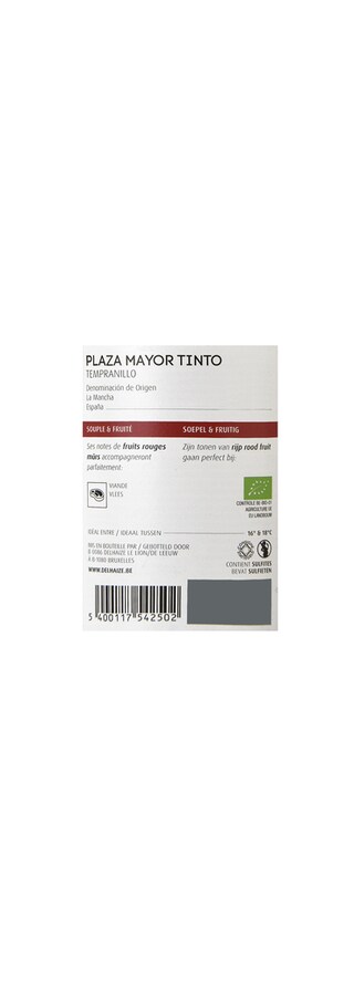 Espagne - Spanje | Castilla - La Mancha | Plaza Mayor Tempranillo R | Bio 