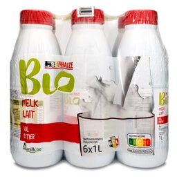 Delhaize | Bio | Melk | Volle | Bio 6 x 1 l