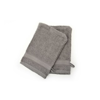 Delhaize | Care | Set 2 gant de toilettes | 15x21cm | Gris 