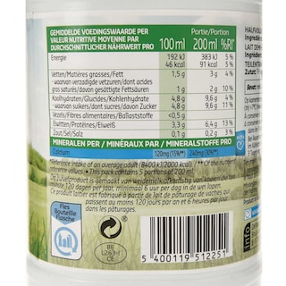 Delhaize | Lait | Demi-écrémé | Belge 