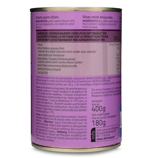 Delhaize | Olives | Noire | Dénoyautées 