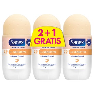 Sanex | Deo | Roll on | Sensitive | 2+1 3 x 5,3 cl