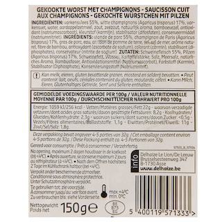 Delhaize | Saucisson champignon 