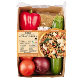 Delhaize | Maaltijdbox | Orzo spinazie tomaat 