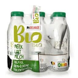 Delhaize | Bio | Lait | Demi-écrémé | Bio 
