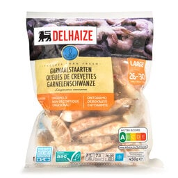 Delhaize | Garnaalstaarten | L 26/30 450 gr