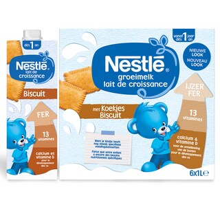 Nestlé | Groeimelk | Vloeibaar | Koekjes | 1+ 6 x 1 l