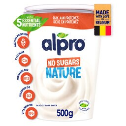 Alpro | Natuur | Plantaardig alternatief voor yoghurt | Zonder toegevoegde suiker 500 gr