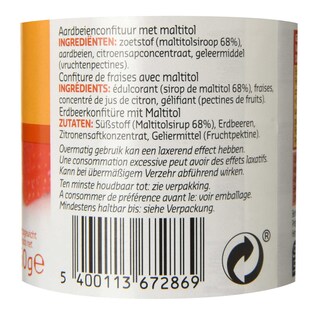 Delhaize | Confiture | Fraises | Maltitol 
