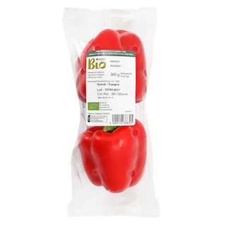 Delhaize | Bio | Paprika | Variabele kleuren | Bio 330 gr