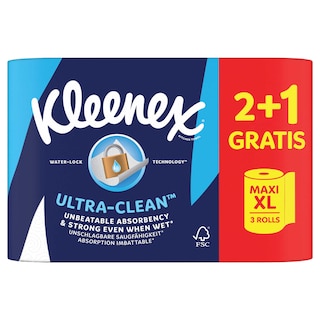Kleenex | Keukenrol | Ultra Clean | 2+1 3 st