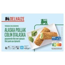 Delhaize | koolvis | Alaska | Spinazie 