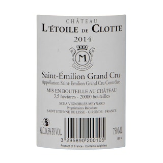 France - Frankrijk | Bordeaux - Saint-Emilion GC | L'Etoile de Clotte Grand Cru 14 Rood 