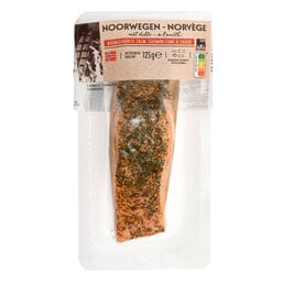 Delhaize | Saumon | Fumé à chaud | Aneth | Norvègien 