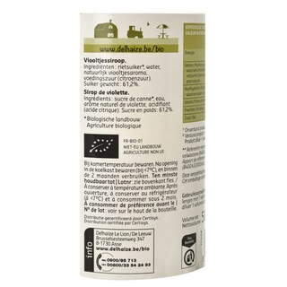 Delhaize | Bio | Sirop | Violette | Bio 