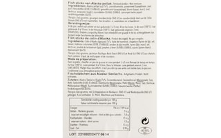 Delhaize | Fish sticks | Alaska pollak 