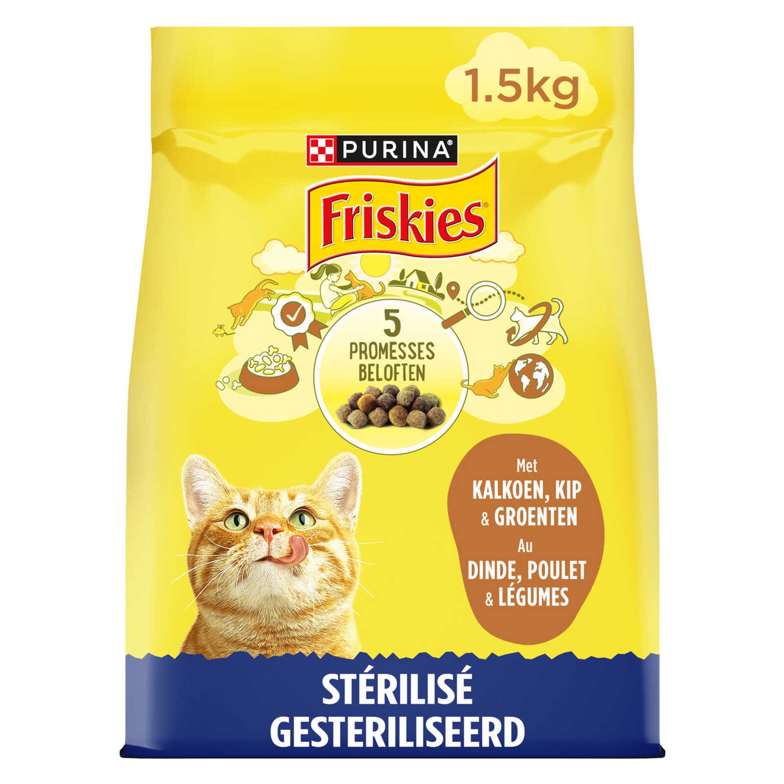 Friskies Kattenvoeding | Adult | Brokjes | Kip