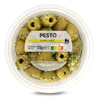 Delhaize | Apero | Groene olijf met pesto 