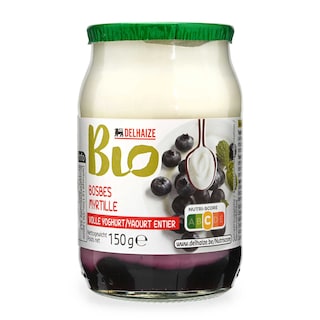 Delhaize | Bio | Yaourt | Entier | Myrtilles | Bio 