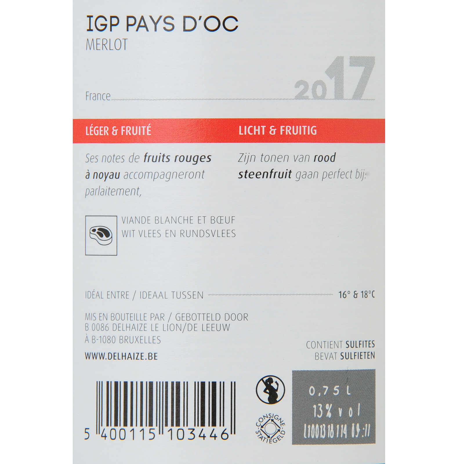 France - Frankrijk | Midi de la France - Oc IGP | Oc IGP Merlot Rood 