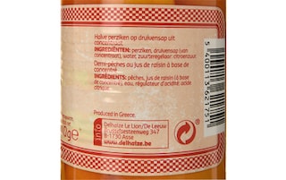 Delhaize | Pêches | Demi | Jus | Boîte 