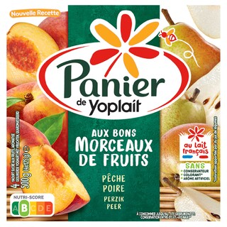 Yoplait | Panier de Yoplait | Panier de Yoplait | Poire et pêche 4 x 125 gr