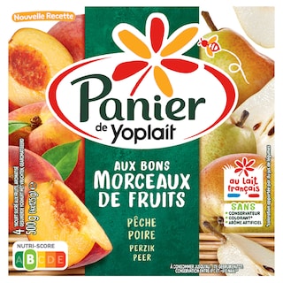 Yoplait | Panier de Yoplait | Panier de Yoplait | Poire et pêche 