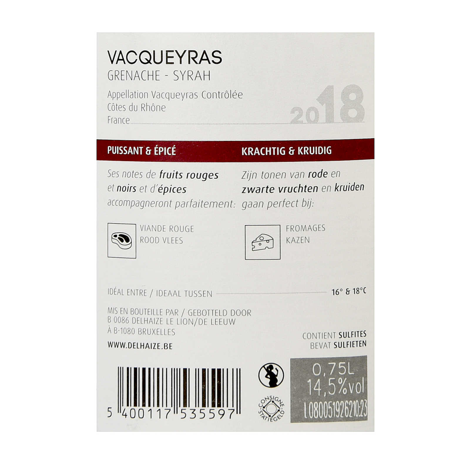 France - Frankrijk | Rhône - Vacqueyras | Vacqueyras R 2018 