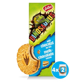 Lotus | Dinosaurus | Biscuit | Fourré | Chocolat au lait| Snack 