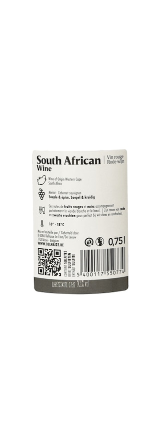 Delhaize | South African Wine | Merlot / Cabernet Sauvignon 