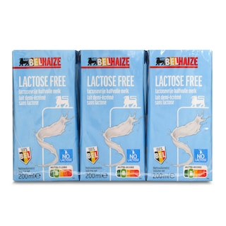 Delhaize | Lait | Demi-écrémé | Sans Lactose 3 x 20 cl